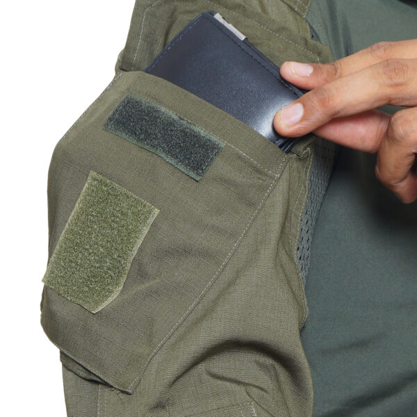 Tactical Shirt Olive Sleeve Pocket